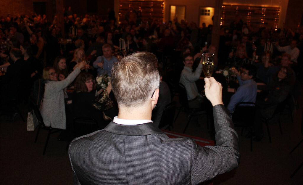 Baraboo Chamber champagne toast