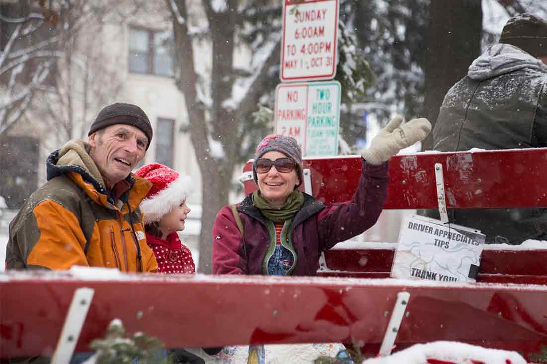 Family Christmas Wagon Ride